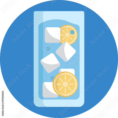 Refreshing lemon soda in a glass with bubbles, perfect for poolside hydration.