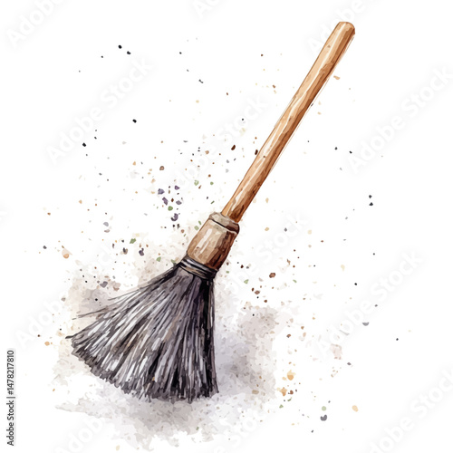 watercolor of Dusting, isolated on a white background.