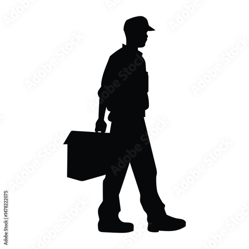 Postman Mailman Silhouette Clipart