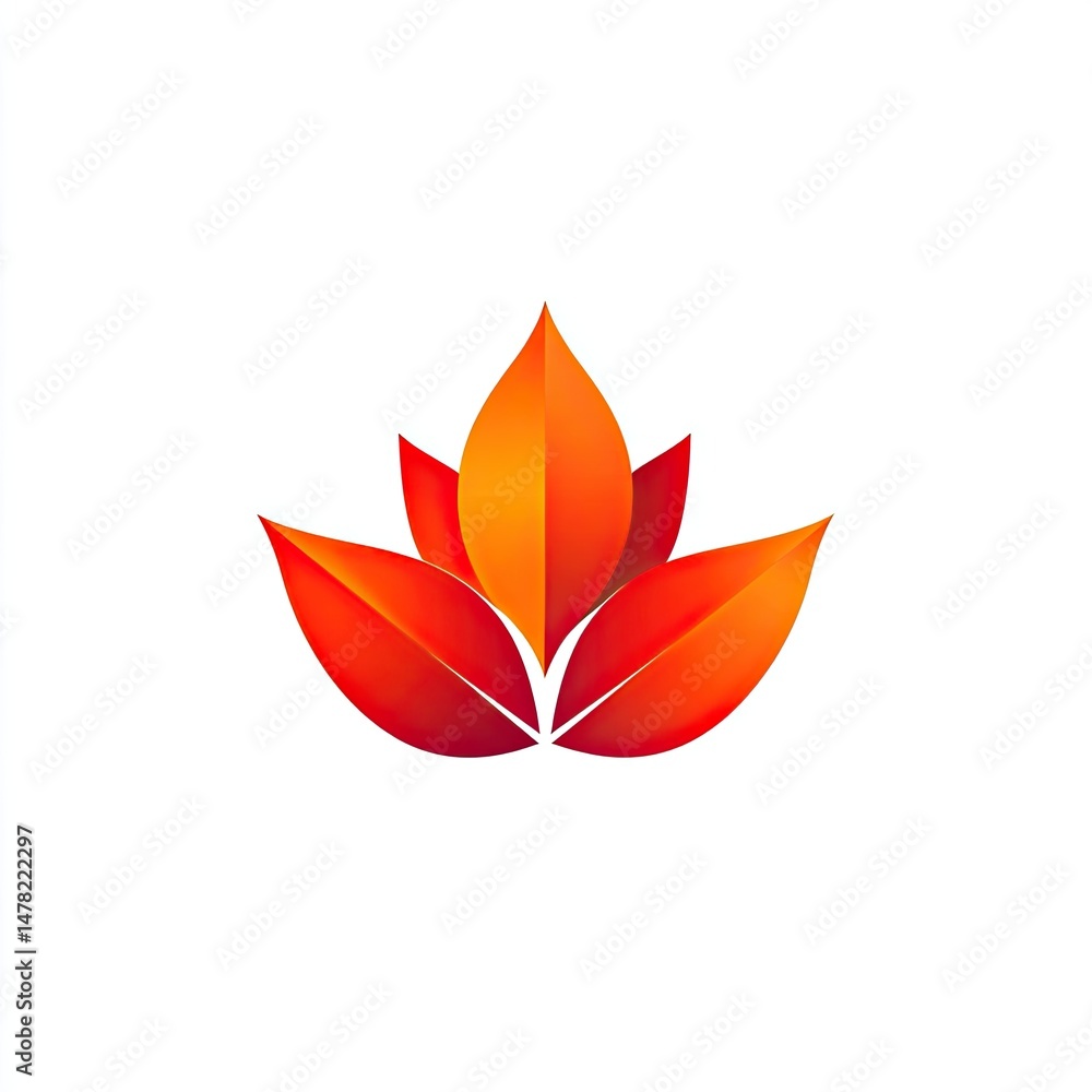 Fiery Lotus Leaf Design Fiery Lotus Leaf Design