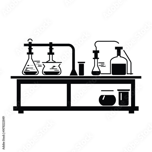 Laboratory Equipment Vector Set