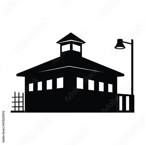 Law Enforcement Building Clipart Isolated