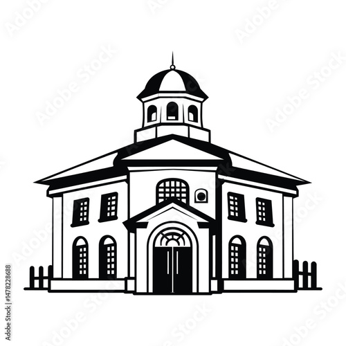 Police Department Vector Art Black Silhouette