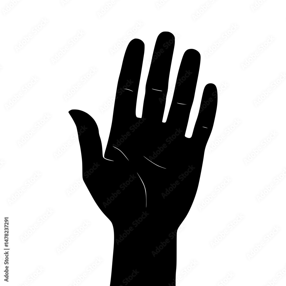 Silhouette Hand Upward Gesture Silhouette Hand Upward Gesture