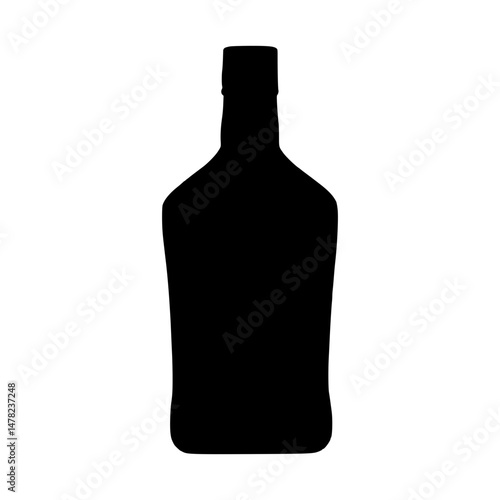 Bottle Silhouette - Black Outline