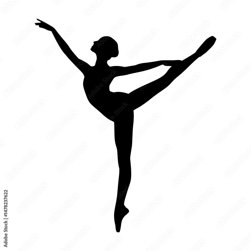 Obraz premium Silhouette Dancer Ballet Pose