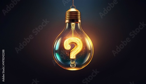 light bulb question mark inside it is hanging hanging question m
