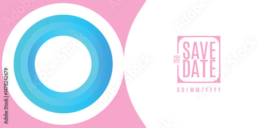 Save the date banner. Can be used for business, marketing and advertising. logo graphic design of event summit made for Technology and upcoming events.