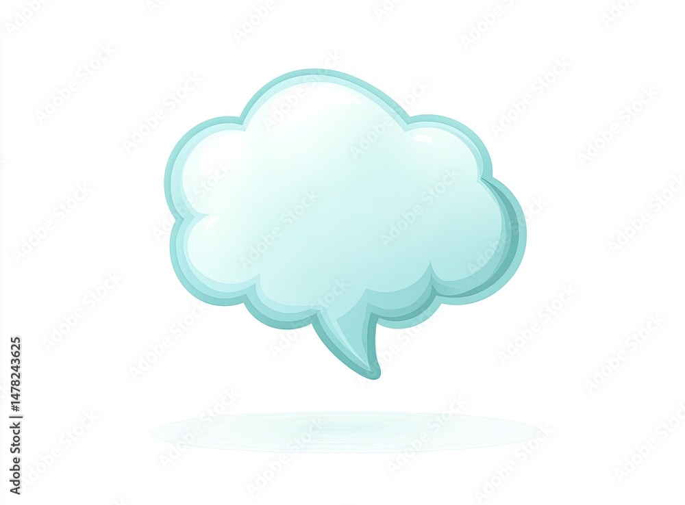 Light teal speech bubble Light teal speech bubble