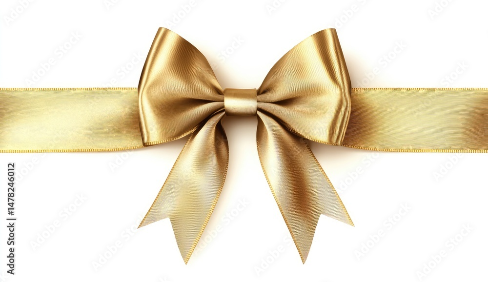 Gold ribbon bow (2) Gold ribbon bow (2)