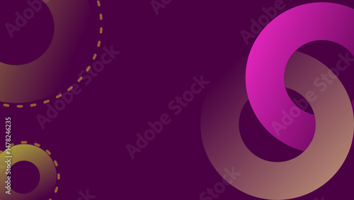 A dynamic abstract background with interconnected circular shapes in pink and purple shades, creating a vibrant and modern look, ideal for use in graphic design, presentations and promotional material