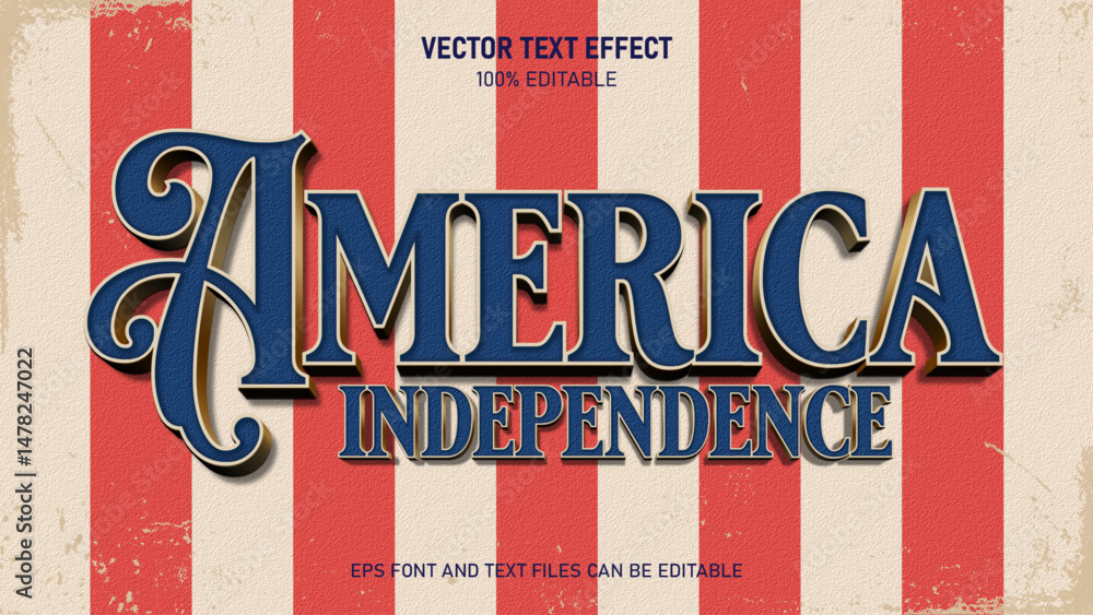 America retro text effect
