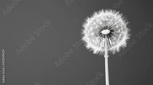 Wallpaper Mural Monochromatic Dandelion Seed Head Close Up Photography Torontodigital.ca