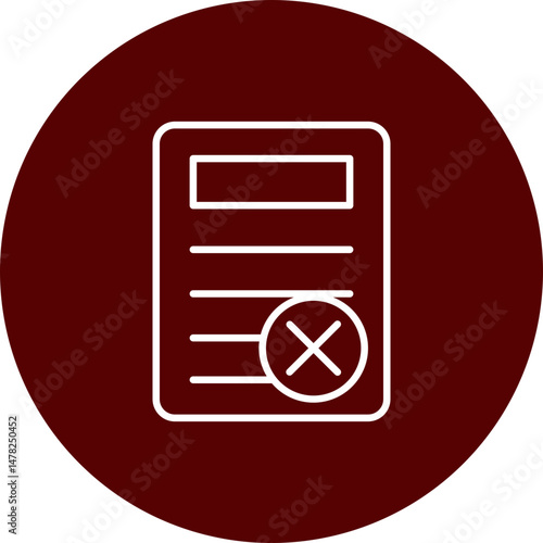 Refuse  Vector Line Brown Circle Icon Design
