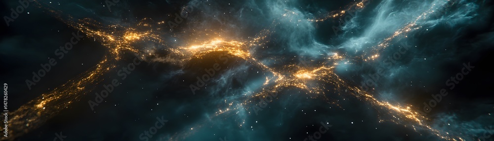 Fototapeta premium Cosmic nebulae in a deep space scene.