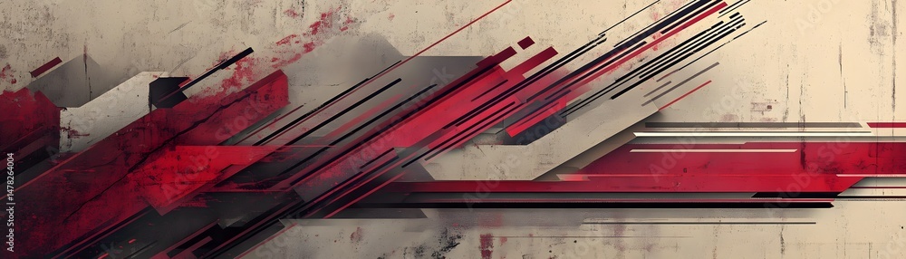 Fototapeta premium Abstract design with overlapping geometric shapes.