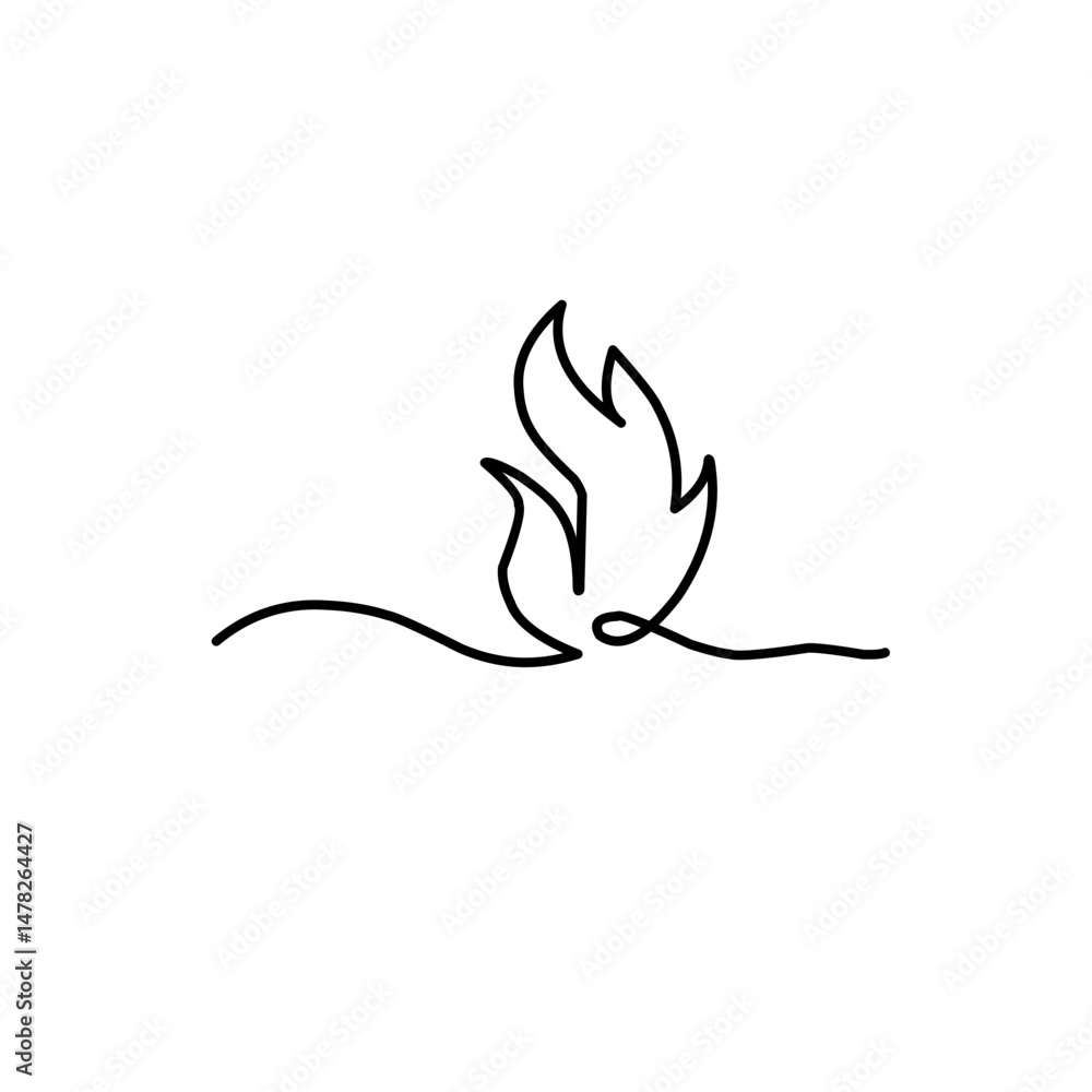 Obraz premium continuous line of fire