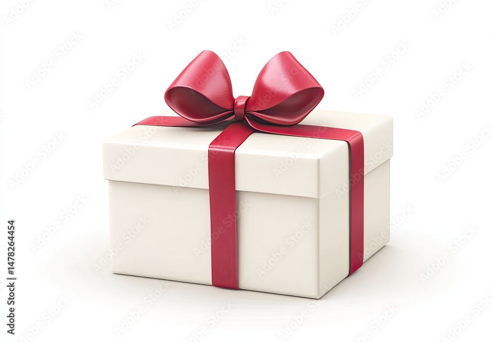 Obraz premium Gift box with red ribbon