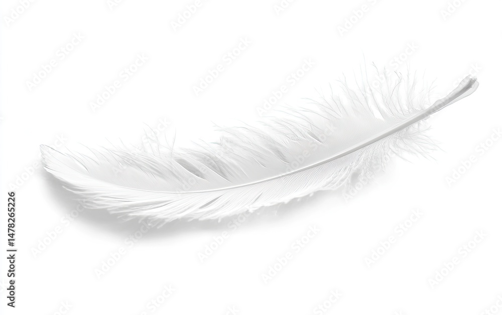 Obraz premium Delicate white feather
