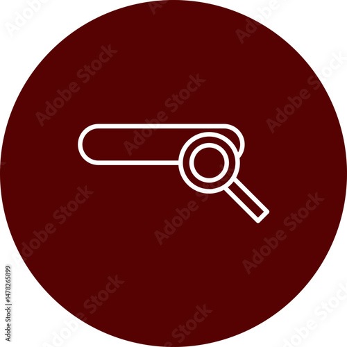 Search  Brown Circle  Icon Design