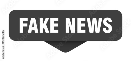 fake news sticker. fake news sign on transparent background