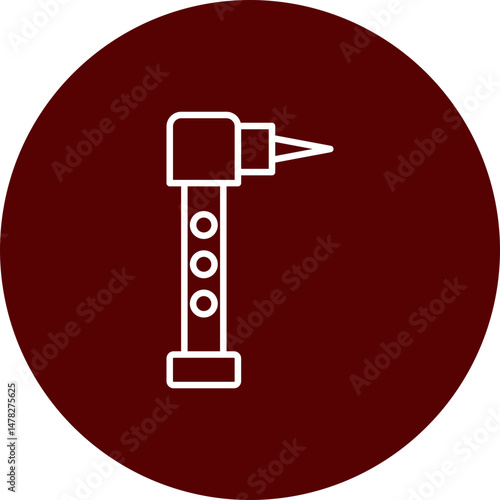 Dental Drill Vector Brown Circle Icon Design