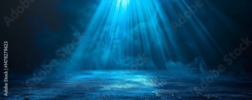 Wallpaper Mural Wet asphalt, reflection of neon lights, a searchlight, smoke. Abstract light in a dark empty street with smoke, smog. Dark background scene of empty street, night view, night city Torontodigital.ca