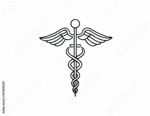 Medical Symbol Line Art