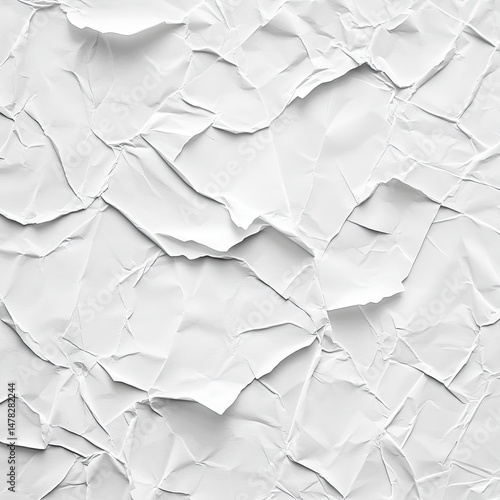 Wallpaper Mural Crumpled white paper texture (2) Torontodigital.ca