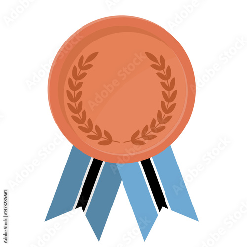Bronze award medal with Botswana flag ribbons for winners