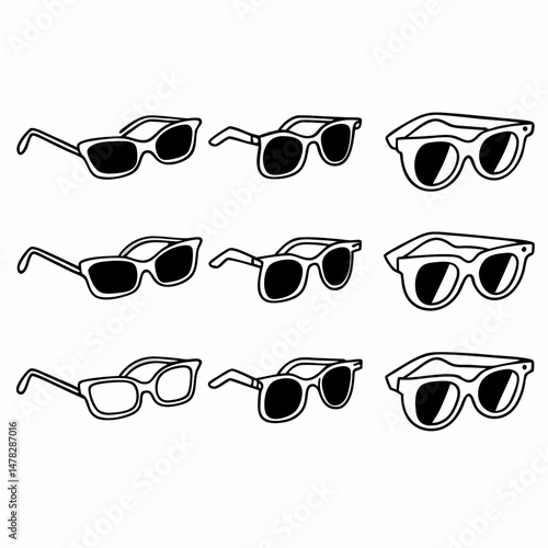 Sunglasses Line Art Collection