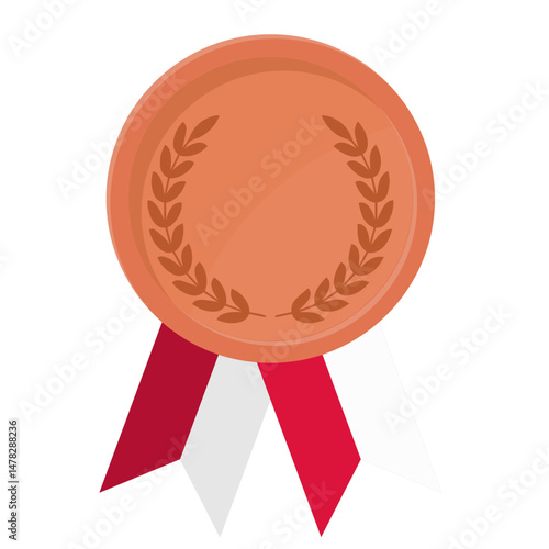 Bronze award medal with Poland flag ribbons for winners