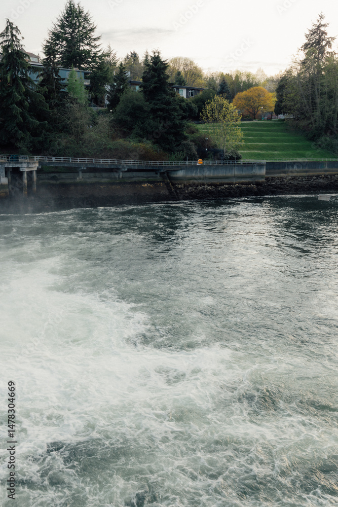 Naklejka premium ballard locks in Seattle, washington
