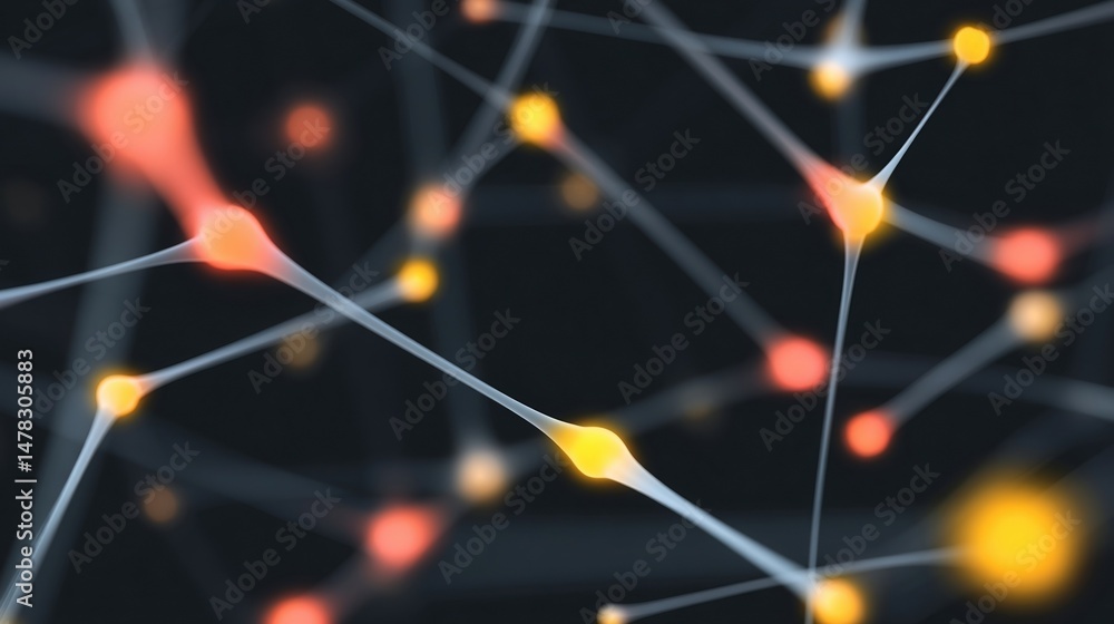 An abstract representation of neural networks with interconnected nodes where some nodes glow to indicate successful generalization across tasks while others remain dim symbolizing