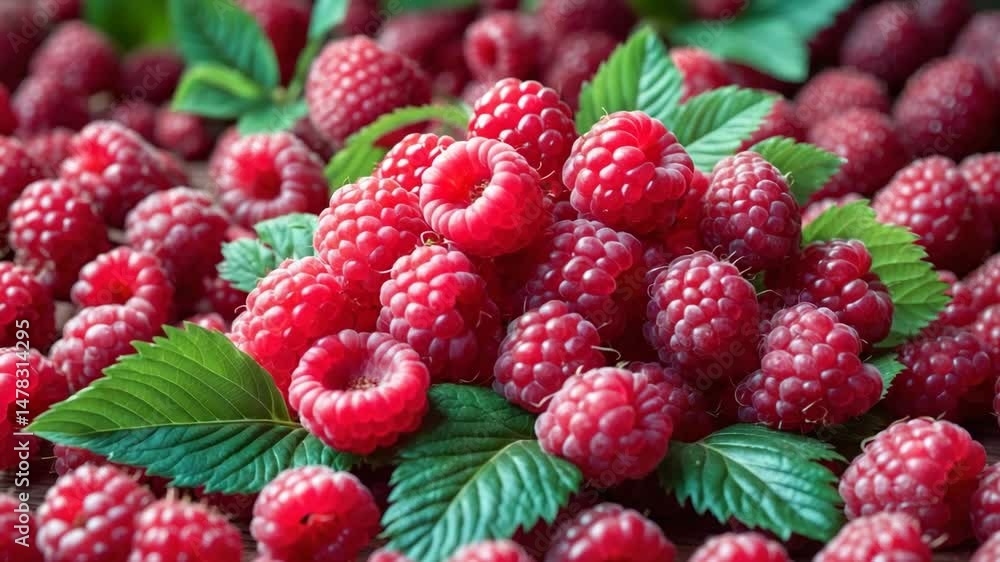 Juicy red ripe raspberries. Juicy red ripe raspberries.