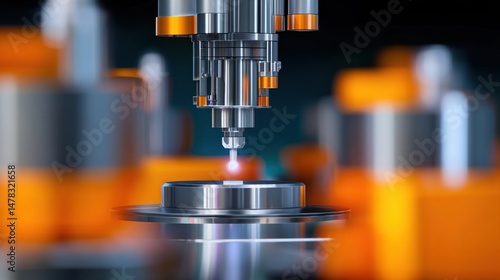 Obraz na płótnie A closeup view of a robotic system equipped with advanced sensors as it precisely measures the temperature and pressure of a reaction vessel ensuring optimal conditions for a complex w salonie