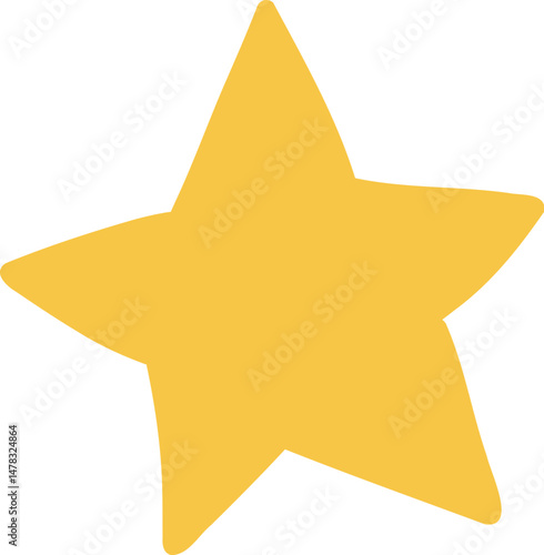 Different shooting stars, heart, circle amd sun with beautiful tails original artwork. Hand drawn star for your design illustration