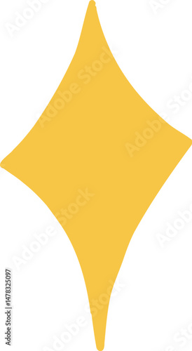 Different shooting stars, heart, circle amd sun with beautiful tails original artwork. Hand drawn star for your design illustration