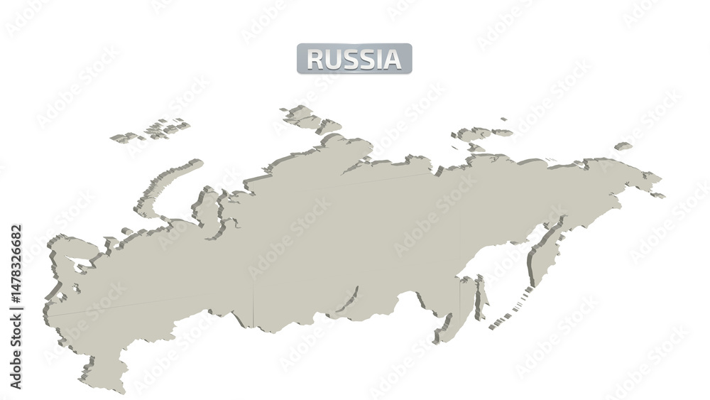 Obraz premium RUSSIA MAP 3D