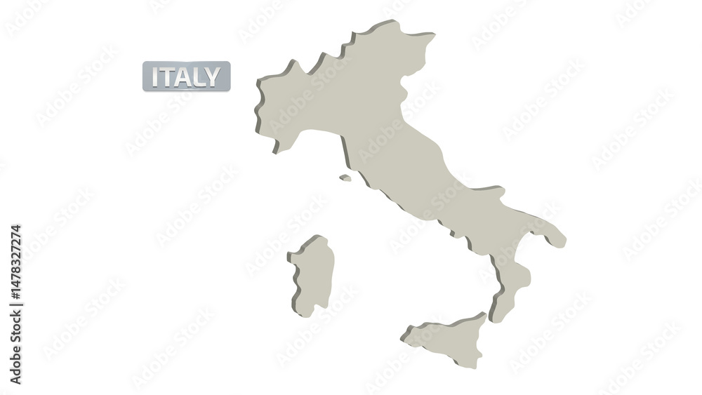 Obraz premium ITALY MAP 2D