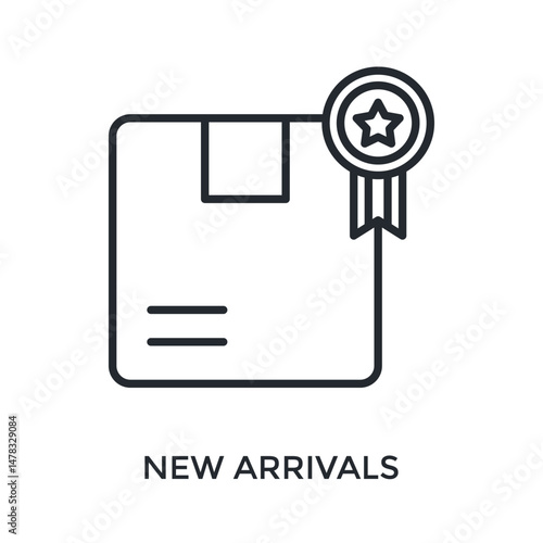 New Arrivals Icon Outline Style. Vector Illustration For Graphic Design