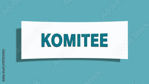 Komitee (Committee) - A card isolated on light green background.