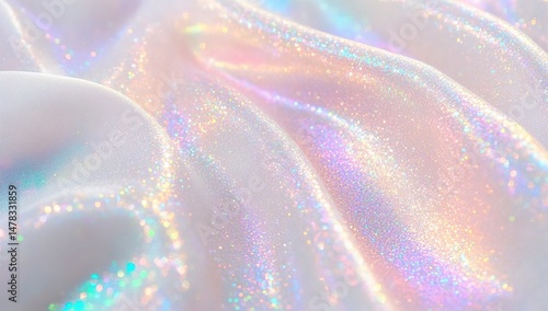 Iridescent Shimmering Fabric Texture