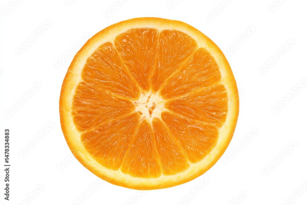 A juicy slice of orange, vibrant and refreshing. A juicy slice of orange, vibrant and refreshing.
