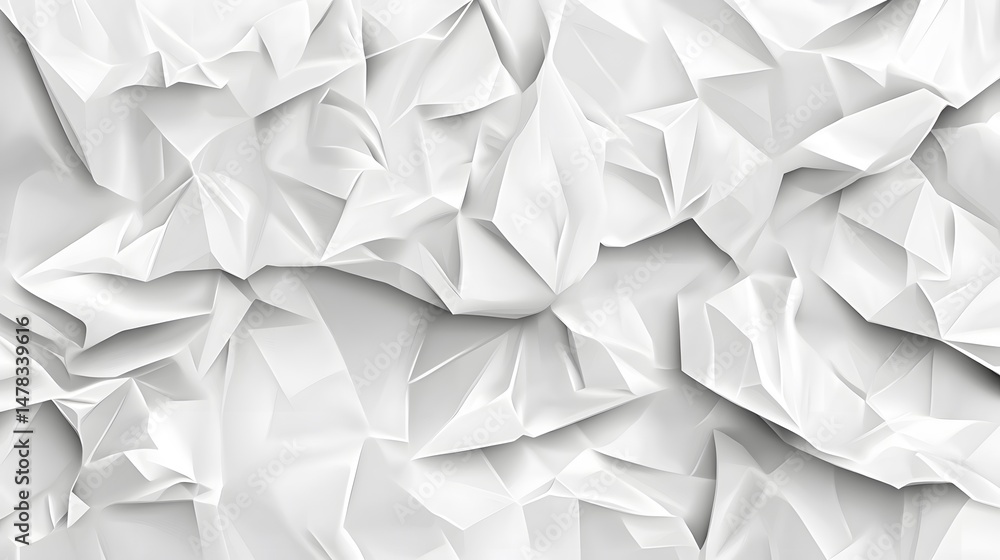 Obraz premium Abstract White Crumpled Paper Texture Background
