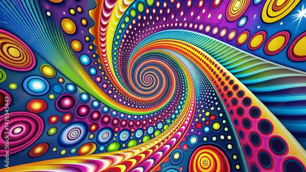 A Kaleidoscope of Colors An Animated Spiral Journey Through a Psychedelic Wonderland A Kaleidoscope of Colors An Animated Spiral Journey Through a Psychedelic Wonderland