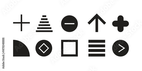 Icon element brutalist unique design