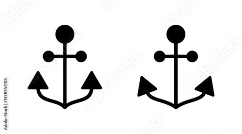 Anchor icon vector. Anchor sign and symbol. Anchor marine icon.