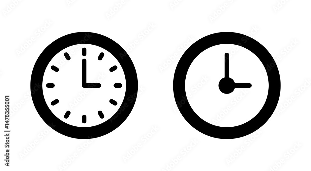 Clock icon vector. Time sign and symbol. watch icon Clock icon vector. Time sign and symbol. watch icon