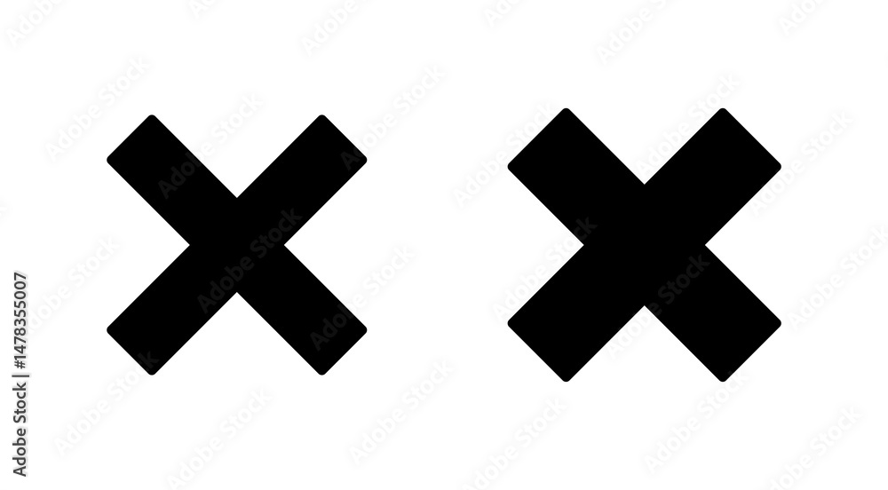 Fototapeta premium Close icon vector. Delete sign and symbol. cross sign
